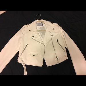 White Moto Jacket